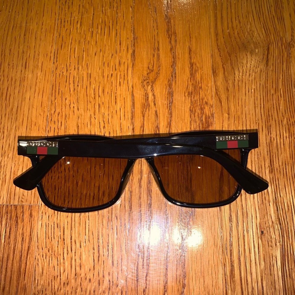 Gucci Men's Web Rectangular Injection Sunglassic - image 3